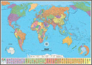 Настенная Политическая карта мира