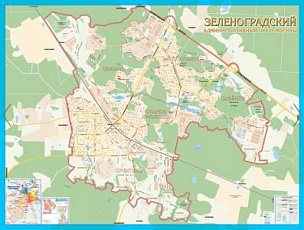 Зеленоградский административный округ Москвы, настенная карта