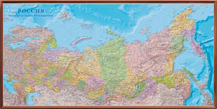 Рельефная политико-административная карта России