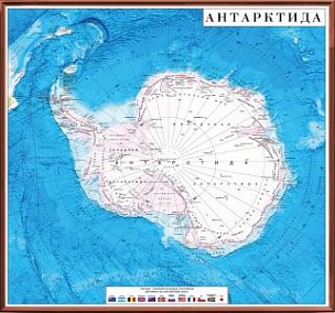 Рельефная карта Антарктиды