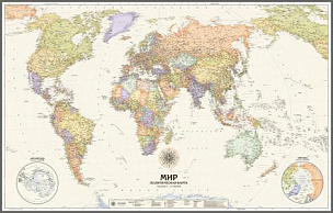 Настенная политическая карта мира
